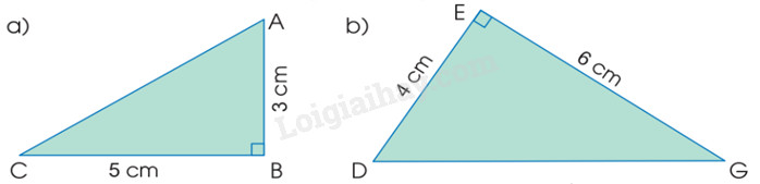 Cách tính diện tích các hình tam giác vuông với các cạnh góc vuông cho trước