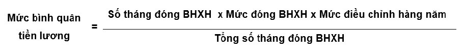 Công thức tính mức bình quân tiền lương đóng bảo hiểm xã hội