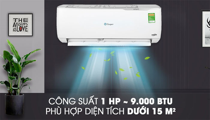 Hình ảnh minh họa công thức tính công suất máy lạnh theo diện tích phòng dưới 3 mét trần.