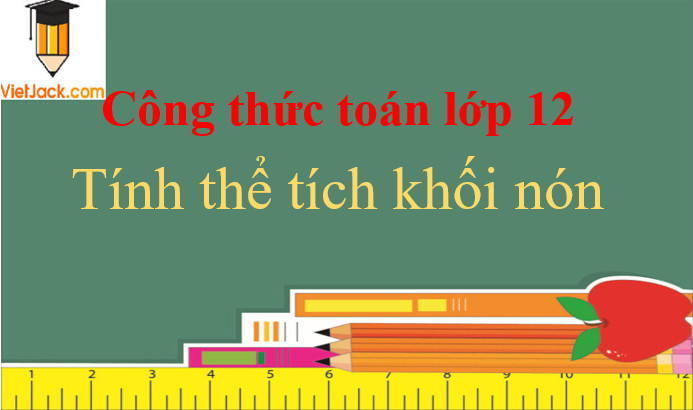 Hình minh họa các thành phần cơ bản của khối nón tròn xoay bao gồm bán kính đáy, chiều cao và đường sinh.