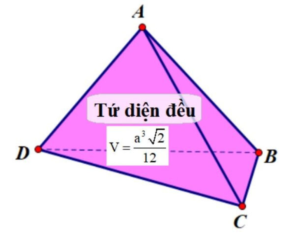 Học sinh thực hành tính toán công thức thể tích tứ diện đều trên máy tính