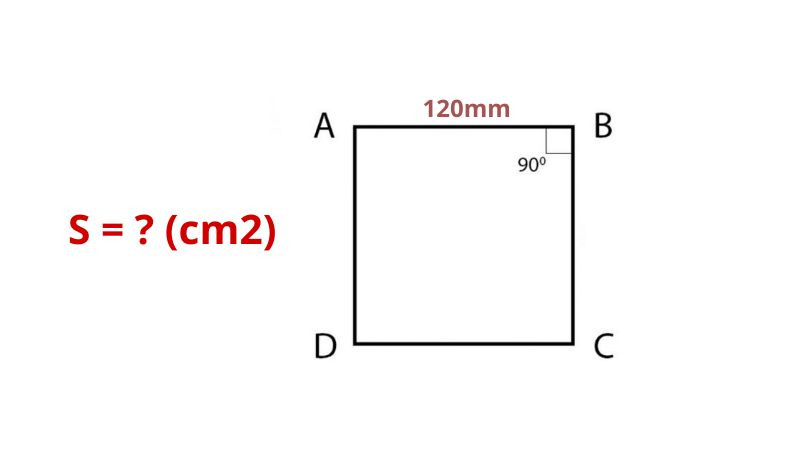 Miếng nhựa hình vuông có cạnh dài 120mm