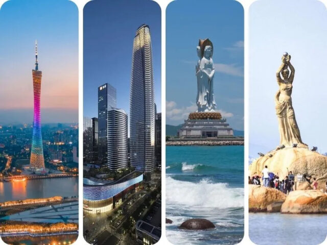 Toàn cảnh thành phố hiện đại tại tỉnh Quảng Đông Trung Quốc