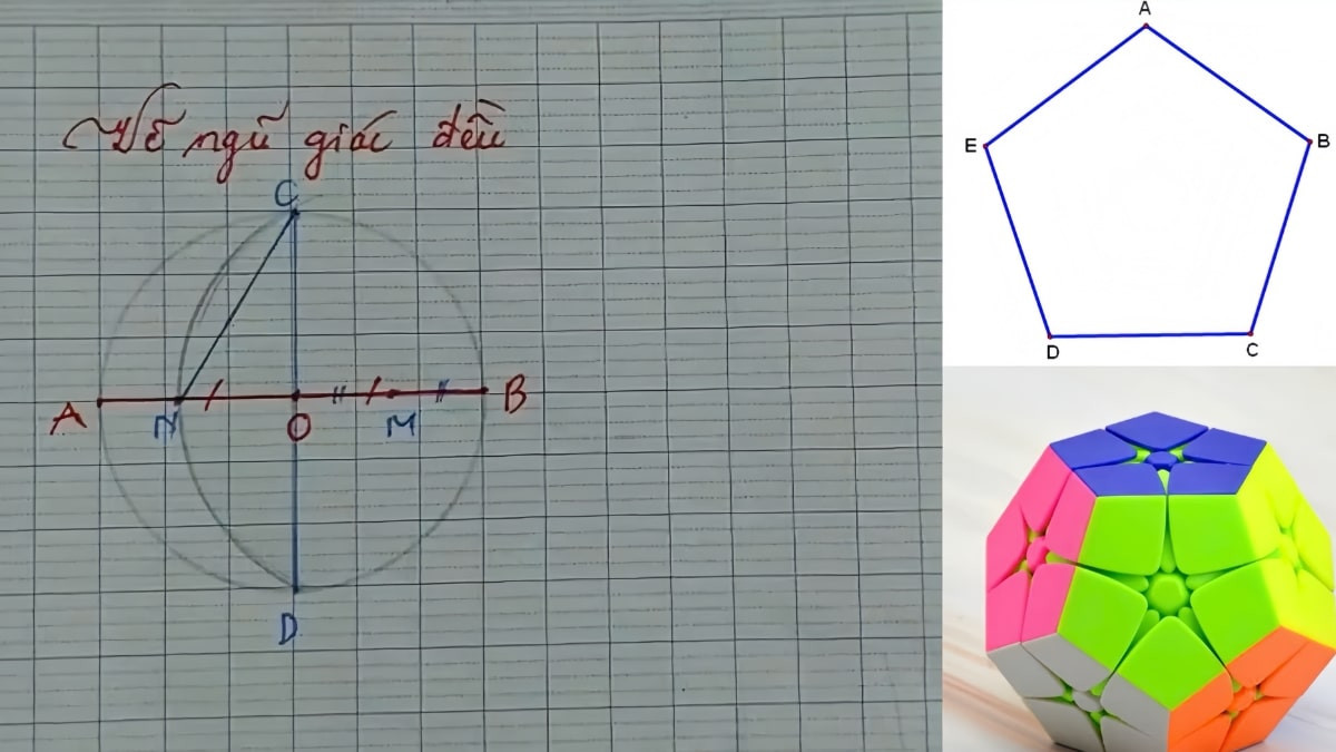 Vẽ hình ngũ giác đều theo hướng dẫn chi tiết