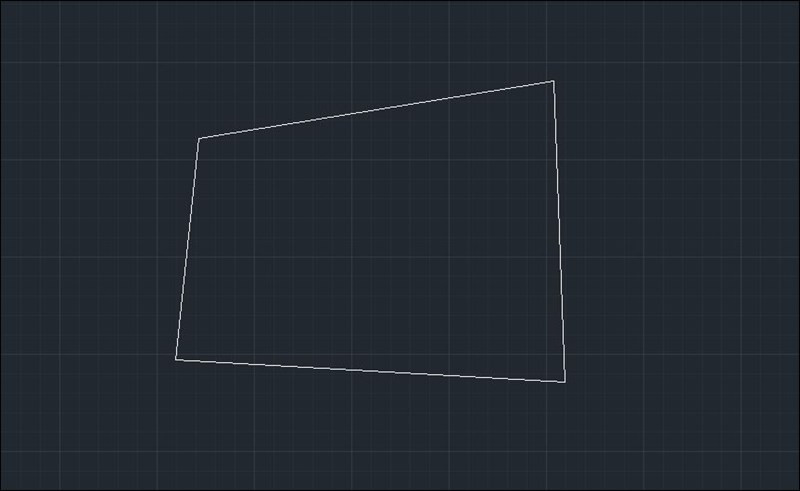 Ví dụ minh họa một đối tượng khép kín trước khi áp dụng lệnh tính diện tích trong CAD 2007