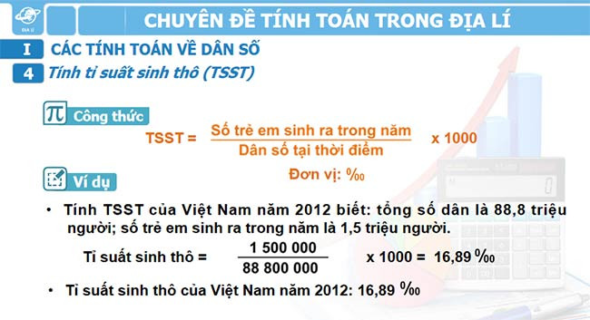 Bài tập ứng dụng công thức tính toán địa lý