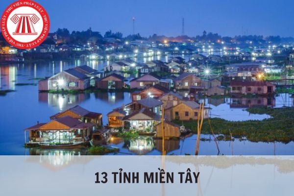 Bản đồ hành chính các tỉnh Đồng bằng sông Cửu Long, thể hiện rõ diện tích các tỉnh miền Tây