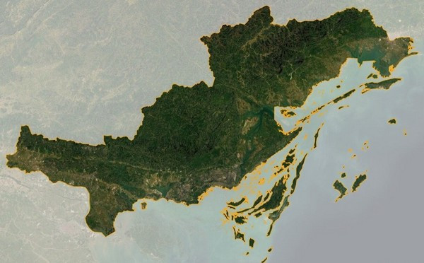 Bản đồ vệ tinh chi tiết thể hiện diện tích tỉnh Quảng Ninh bao nhiêu kilômét vuông và ranh giới địa lý rõ ràng