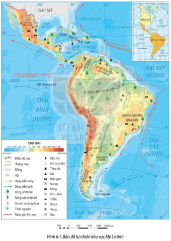 Bản đồ vị trí và phạm vi lãnh thổ khu vực Mỹ Latinh