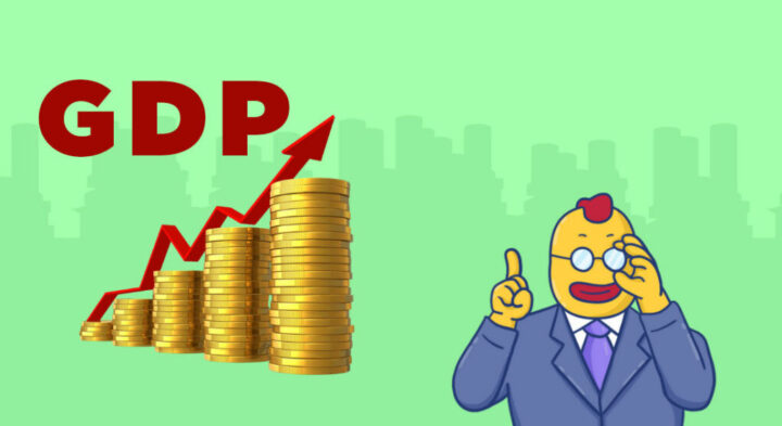 Biểu đồ tăng trưởng GDP thể hiện sức khỏe nền kinh tế quốc gia
