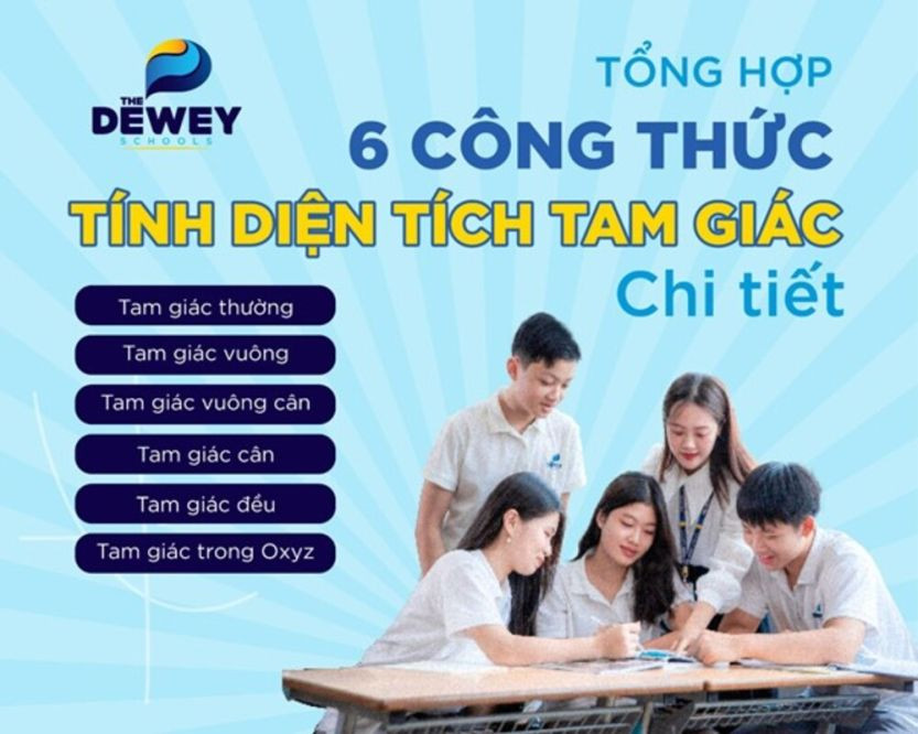 Các công thức tính diện tích tam giác phổ biến và ứng dụng