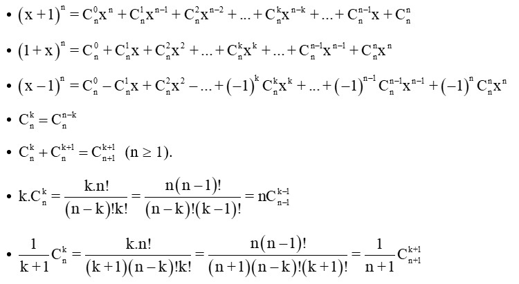 Các dạng khai triển cơ bản của nhị thức Newton