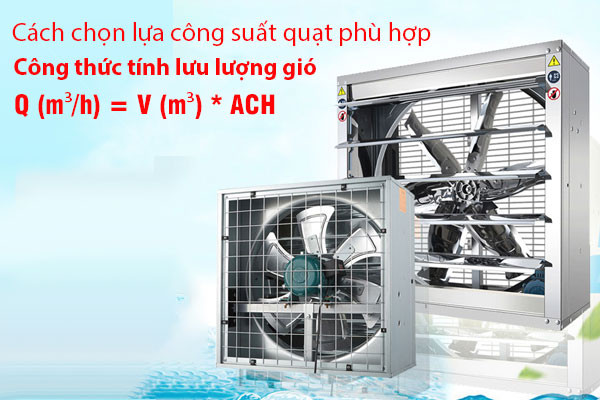 Cách lựa chọn công suất quạt hút phù hợp