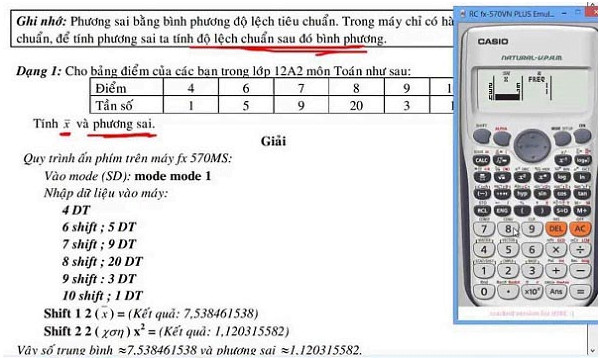 Cách tính phương sai