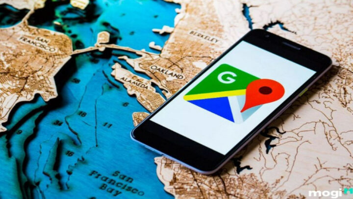 Cảnh quan trên Google Maps với các điểm đo diện tích được đánh dấu