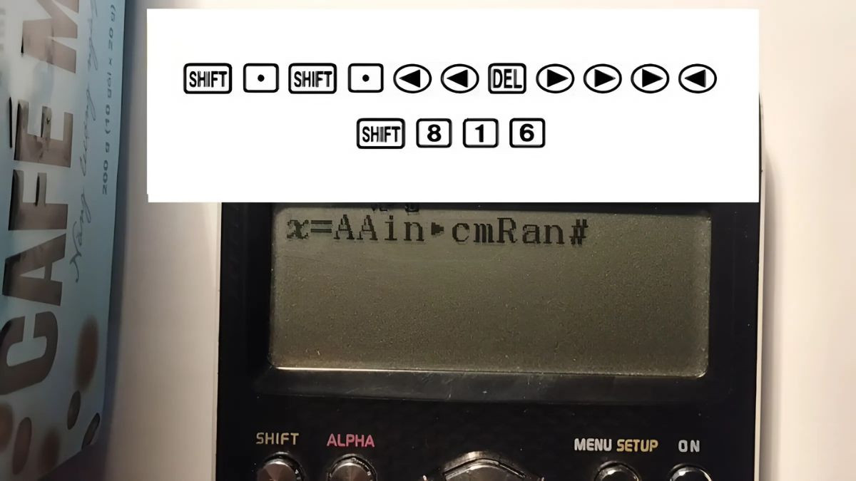 Chỉnh sửa biểu thức và chèn ký tự để tạo hình trái tim trên Casio 580