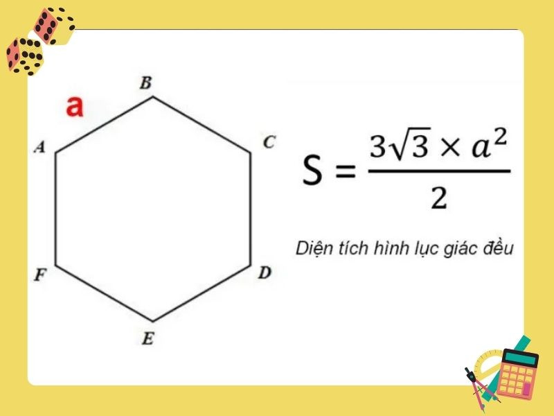 Công thức diện tích lục giác đều