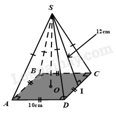 công thức tính chu vi đáy hình chóp tứ giác đều