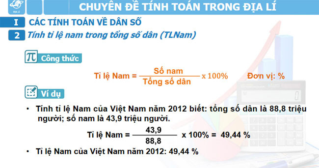 công thức tính địa lý 11 về kinh tế và môi trường