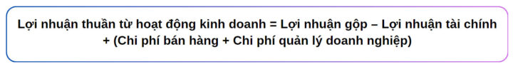 Công thức tính lợi nhuận thuần từ hoạt động kinh doanh chi tiết