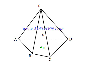 công thức tính thể tích khối chóp