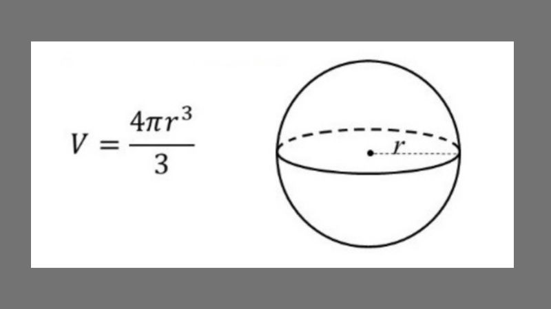 Công thức xác định thể tích hình cầu