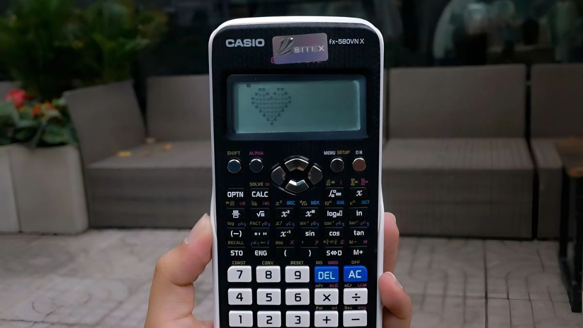 Điều chỉnh cài đặt màn hình Casio 580 để tối ưu hóa hiển thị hình trái tim