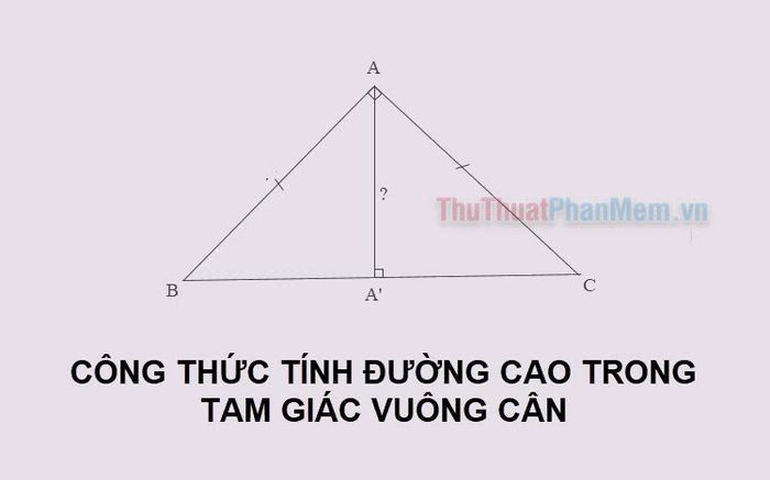 Định nghĩa chiều cao trong tam giác vuông cân