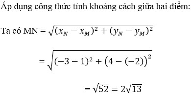 Giải đáp chi tiết ví dụ 2 về khoảng cách hai điểm