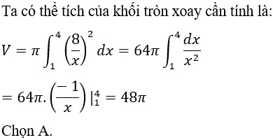 Giải pháp chi tiết ví dụ 1 ứng dụng công thức tích phân thể tích
