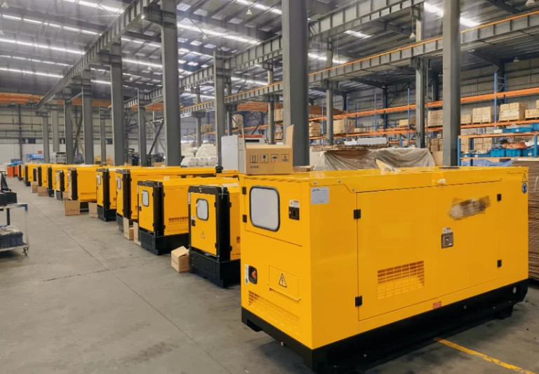Hình ảnh chi tiết một máy phát điện công nghiệp 3 pha, thể hiện sự phức tạp của hệ thống.