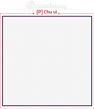 Hình ảnh minh họa chu vi và các cạnh của một hình vuông