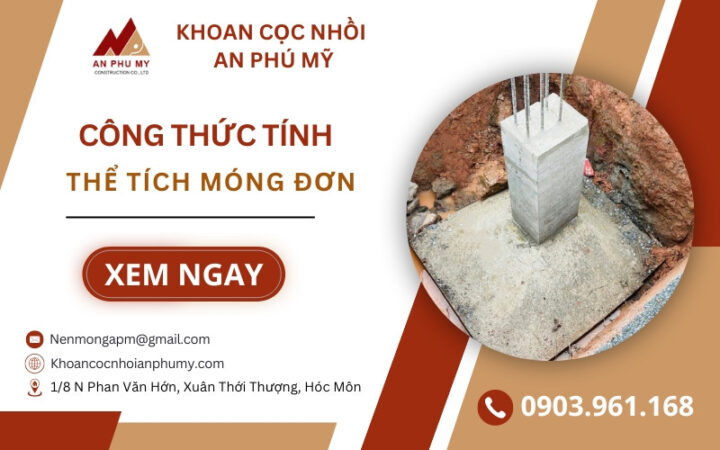 Hình ảnh minh họa công thức tính bê tông móng đơn cho xây dựng