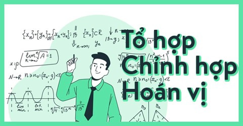 Hình ảnh minh họa công thức tính tổ hợp chập k của n phần tử với các ký hiệu và biểu thức toán học