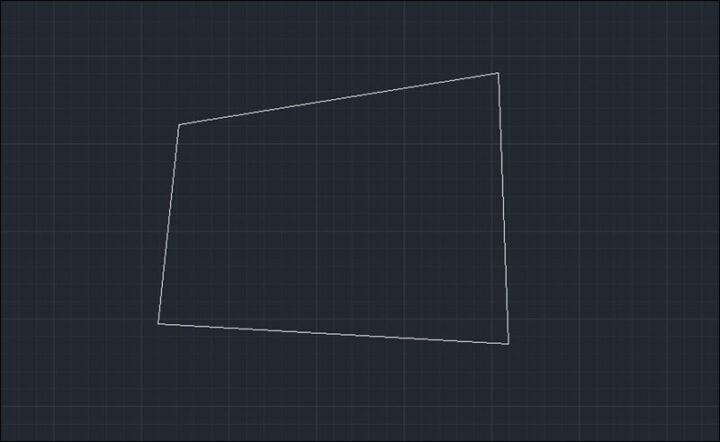 Hình ảnh minh họa một đối tượng hình học để thực hành tính diện tích trong AutoCAD