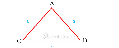 Hình ảnh minh họa tam giác với các cạnh a, b, c để tính chu vi, áp dụng cho cả tam giác vuông.