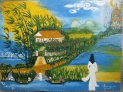 Hình ảnh một người khách đường xa trong khung cảnh Vĩ Dạ đầy hoài niệm