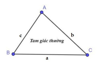 Hình ảnh tam giác thường với các cạnh có độ dài khác nhau