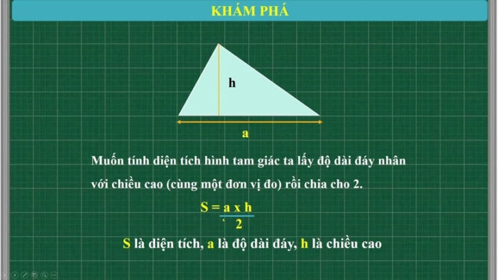 Hình ảnh tam giác với đáy và chiều cao