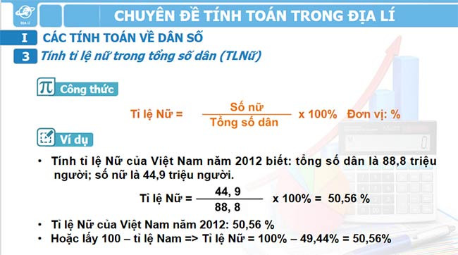 Hướng dẫn các công thức tính toán địa lý trong Powerpoint
