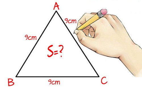 Hướng dẫn tính diện tích hình tam giác đều chi tiết lớp 4