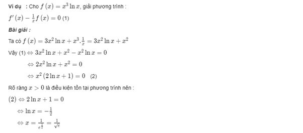 Minh họa bài toán đạo hàm liên quan đến phương trình và bất phương trình