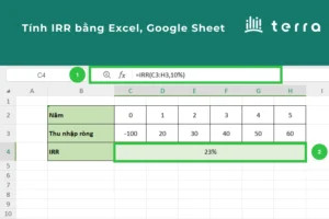 Minh họa cách tính IRR bằng Excel thay vì thủ công