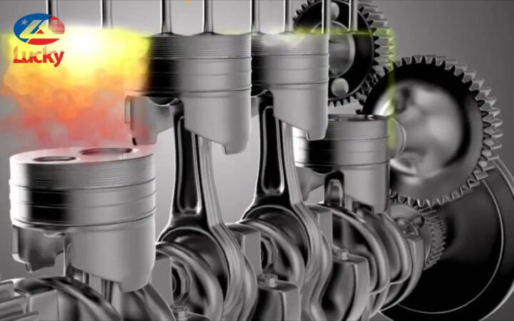 Mô phỏng piston và xi lanh trong động cơ xe máy, minh họa các thông số cần thiết để áp dụng công thức tính tỉ số nén xe máy.