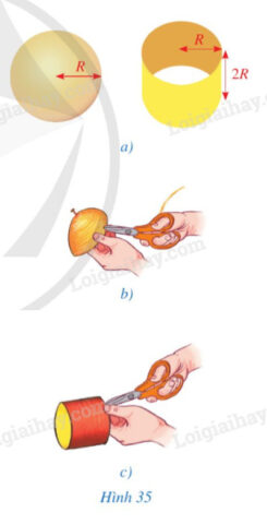 Mô phỏng thí nghiệm quấn dây tính diện tích mặt cầu