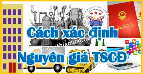 Mô tả hình ảnh tổng quan về quy trình xác định nguyên giá tài sản cố định trong doanh nghiệp.