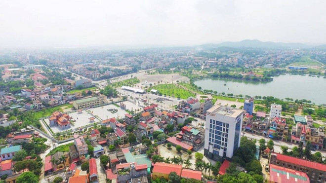 Một góc thành phố Chí Linh, Hải Dương, đô thị phát triển năng động.