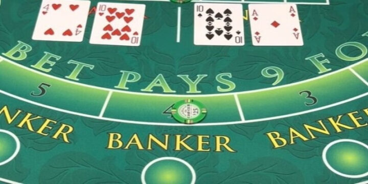 Người chơi đang quan sát bàn Baccarat trực tuyến với các cửa cược Player, Banker, Tie