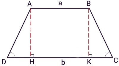 Phân tích và tính diện tích hình thang cân bằng cách chia nhỏ, giúp việc đo đạc ngôi nhà Oggy trở nên dễ dàng