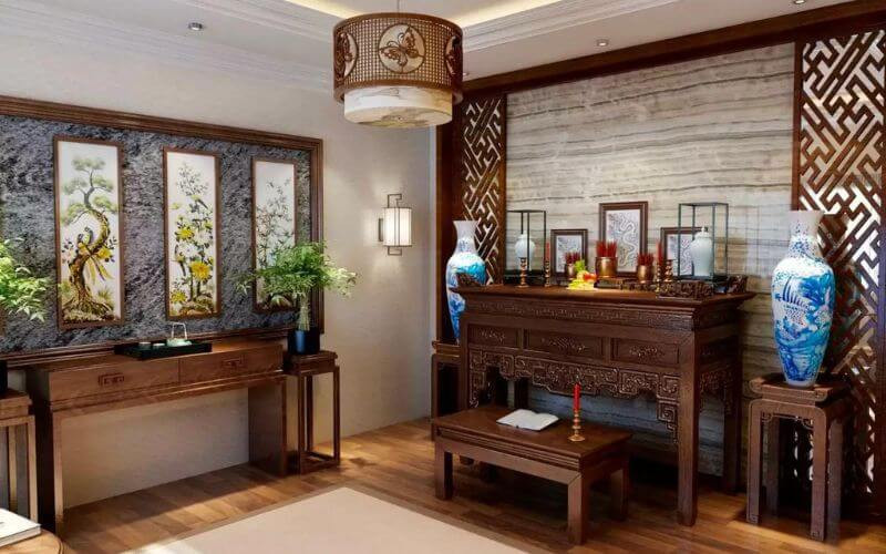 Phòng thờ của nhà 2 tầng cần không gian yên tĩnh và trang nghiêm
